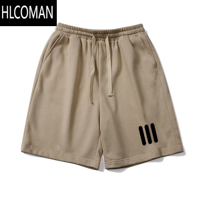 HLCOMAN夏季简约个性印花美式篮球运动短裤男款潮牌高街休闲宽松五分裤子