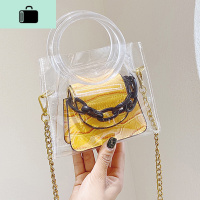 包包女2020流行时尚迷你透明果冻包百搭洋气单肩斜挎小包NEW LAKE女斜挎包