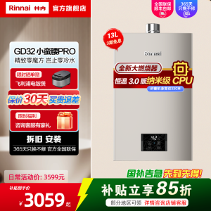 林内(Rinnai)小蛮腰PRO系列 13升燃气热水器 13GD32恒温天然气强排家用gd31防冻防风