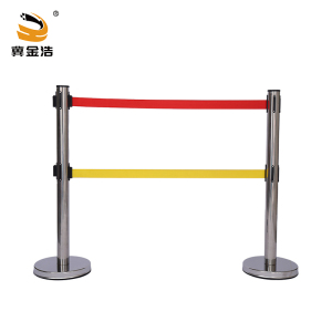 冀金浩 不锈钢隔离带伸缩围栏 JJH-006158柱高1米单带长1米银色 根