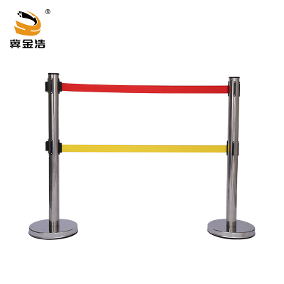 冀金浩 不锈钢隔离带伸缩围栏 JJH-006158柱高1米单带长1米银色 根