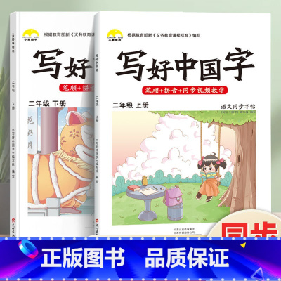 写好中国字·2年级[上册+下册]2本 [正版]荣恒2024新写好中国字字帖一二三四五六年级上下册人教版英语同步练字帖课课