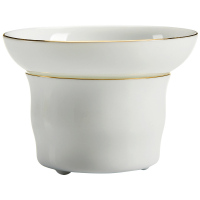 美帮汇德化白瓷茶滤恬白玉陶瓷茶漏 功夫茶具配件茶叶过滤茶隔滤网