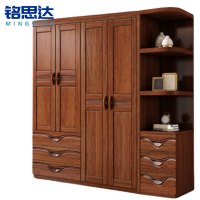 铭思达实木衣柜四门+边柜套
