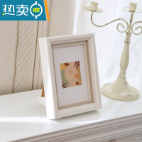 敬平法式简约创意相框摆台加洗照片婚纱照6 7 8 10寸装裱画框外框挂墙 米白色 10寸[挂摆两用]内径20.3*25.