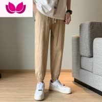 七斓裤子男士夏季薄款宽松潮流休闲裤运动裤潮牌九分裤束脚裤