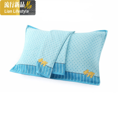 棉枕巾单人装 柔软透气成人男女四季通用大枕头巾棉 三维工匠