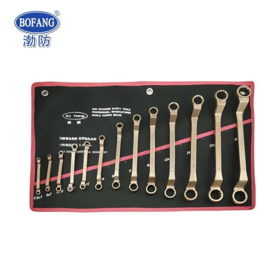 渤防(BOFANG)1028 防爆双头梅花扳手套装10件套铝青铜铍青铜