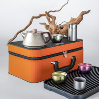 MULTIPOTENT整套功夫茶具套装钛茶器石瓢壶套装TTS3106