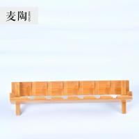 美帮汇竹制手工功夫茶具杯托 茶壶茶海茶道配件摆件茶杯架