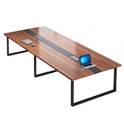 正斌会议桌长桌简约现代工作台会议室长条桌办公桌椅组合2.4*1.2(米)