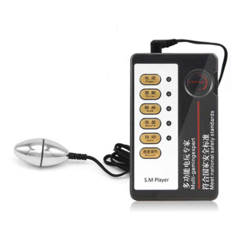 乐乐窝 SM另类情趣玩具脉冲电流肛塞双极蛋金属后庭按摩棒男用女用私处肛后自嗨玩 成人情趣性用品 入门控制器+001号肛塞