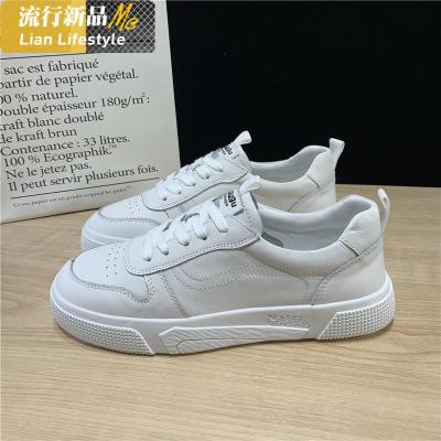 单鞋2020早春款软牛皮ins小白鞋女网红百搭街拍休闲平底板鞋知义(ZHIYI)休闲鞋