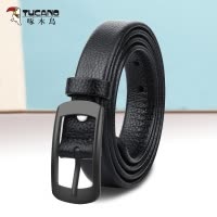 啄木鸟皮带女士真皮纯牛皮腰带女式百搭装饰时尚百搭软裤带潮ins