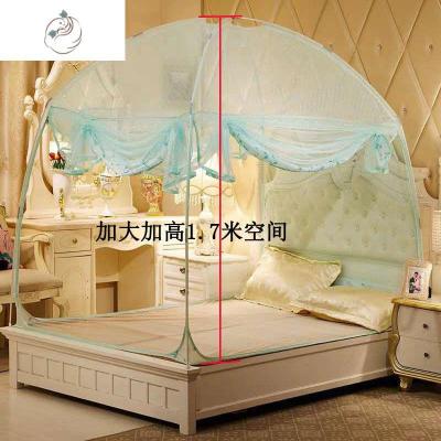 蒙古包蚊帐1.8m床1.5家用加密加厚三开0.9米1.2单双人学生宿舍舒水绿加强加固升级空间-1.舒适主义蚊帐水绿加强加固升级空间-1.8米*2.2米