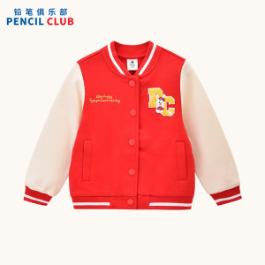 [福利]铅笔俱乐部童装2025年秋装新款女小童外套儿童棒球服宝宝V领运动上衣