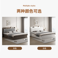 实木床落地软包床家用主卧1米5双人床出租房用经济型1.8m单人床