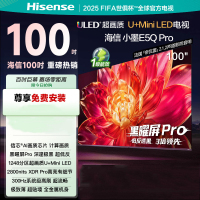 海信电视小墨E5Q Pro 100吋 超画质U+Mini LED 黑曜屏Pro 信芯芯片 300Hz