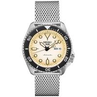 SEIKO男士自动机械表三手日期防水不锈钢网带运动手表42.5mm