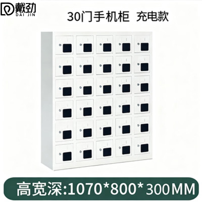 戴劲手机存放柜钢制手机保管箱电子设备管理柜30门无档充电柜[亚窗]