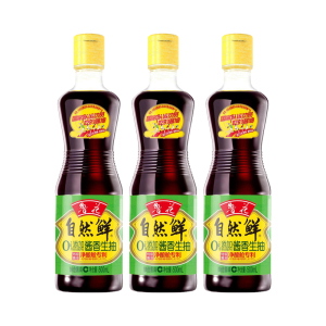 鲁花自然鲜酱香酱油500ml*3瓶调味品生抽炒菜凉拌蘸水饺 500ml*3