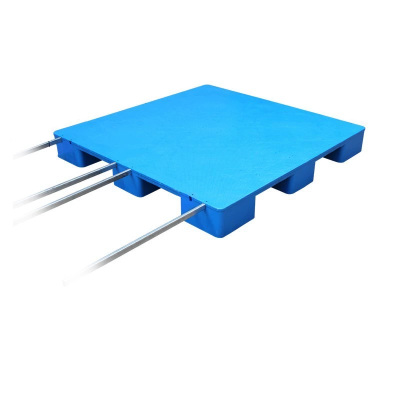 宁储 塑料托盘 平板九脚托盘 120*120*14cm+4钢 张