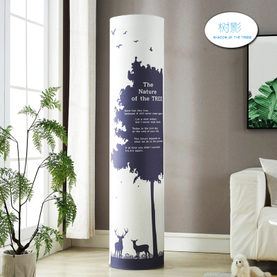 空调防尘罩空调罩套 立式空调套奥克斯柜机圆形圆柱形 树影 圆185*38cm(一般适用于直径38-43cm)