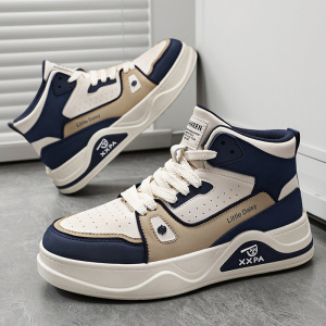 男潮鞋高帮板鞋秋冬新款时尚皮面百搭篮球大码舒适休闲运动鞋男鞋