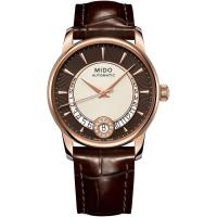 Mido瑞士女表 Baroncelli 日显时尚精致皮带自动机械女表 送女友礼物