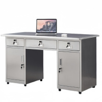 攸形201不锈钢职员桌1200*600*750mm台