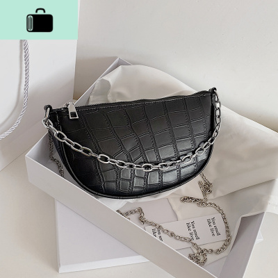 流行小包包女包2020新款潮时尚简约单肩链条腋下包百搭女士法棍包NEWLAKE女士单肩包