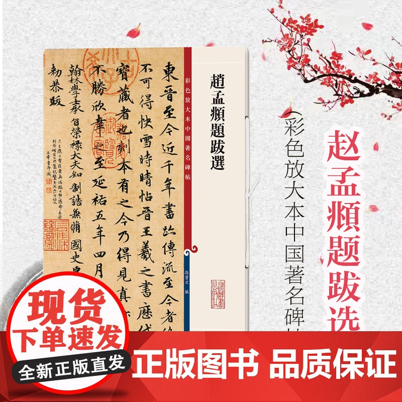 赵孟頫题跋选 彩色放大本中国碑帖 繁体旁注 孙宝文 行书毛笔字帖书法学生临摹帖古帖墨迹拓本鉴赏书籍中国著名碑帖小楷正版