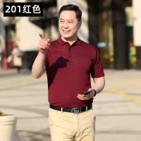 春夏季新款圆领短袖冰丝套头T恤男士运动休闲男装宽松薄款透气T恤