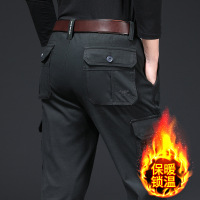 JEEP SPIRIT吉普春夏新款工装裤男直筒宽松秋冬多口袋厚款加绒纯棉休闲裤
