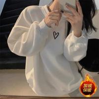 薄款/加绒 春秋冬宽松卫衣女慵懒风韩版情侣装外套打底衫上衣女装