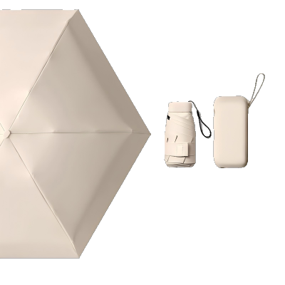 蒙虎荣威 迷你卡片太阳伞女遮阳防晒晴雨两用防紫外线胶囊小巧便携折叠口袋 把