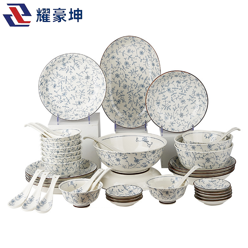 耀豪坤 陶瓷餐具套装42件套YHLQ-42/套