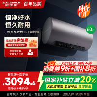AO史密斯60升电热水器 国家补贴 金圭内胆 双棒分离速热 免换镁棒 免清洗 E60ED8