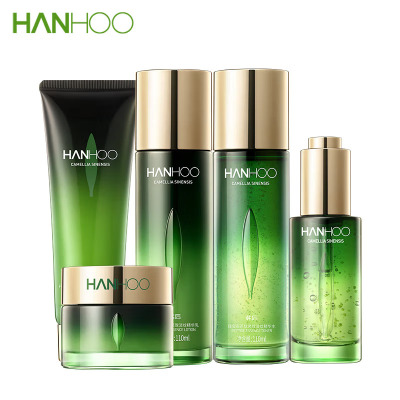(Hanhoo)韩后套装礼盒护肤套装 绿宝石茶肽紧致淡纹尊享礼盒 洁面+水+乳+霜+精华 保湿补水