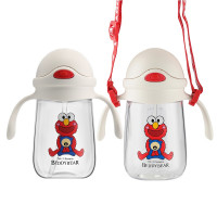 杯具熊儿童水杯幼儿园宝宝防漏吸管杯儿童防摔防呛学饮杯BEDDYBEAR艾摩学饮杯