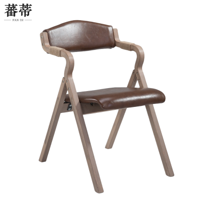 蕃蒂餐椅浅棕色把