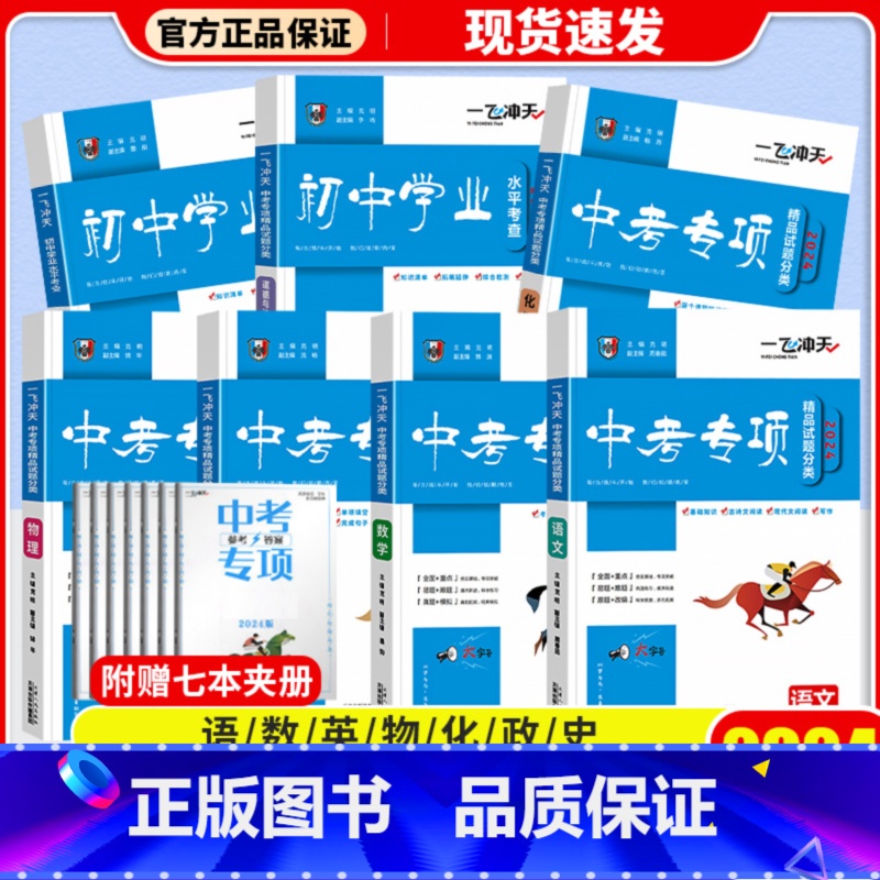 中考专项[语文+数学+英语+物理+化学+政治+历史] 初中通用 [正版]科目自选一飞冲天 中考专项 中考语文数学英语物理