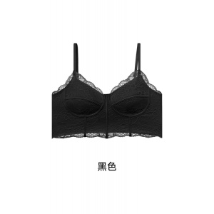 法式鱼骨蕾丝内衣女高级感修身显瘦可外穿内搭美背吊带背心胸罩