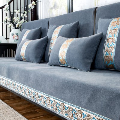 木儿家居新中式沙发垫防滑四季通用中国风红木家具沙发坐垫沙发套罩沙发巾