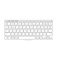 罗技(Logitech) Keys-To-Go 2口袋键盘蓝牙无线平板电脑PC笔记本通用纤薄便携式 白色