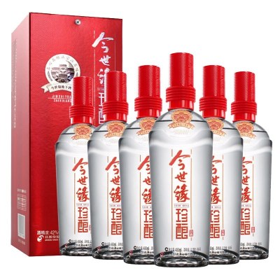 今世缘42度红珍酿白酒幽雅醇厚型整箱480ml*6瓶