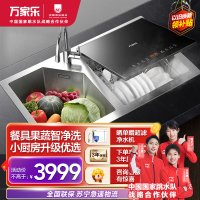 万家乐洗碗机 高温抑菌 高压冲洗 热风对流烘干 小尺寸安装便捷 多功能五档便捷洗 多功能水槽洗碗机WQP5-AX5