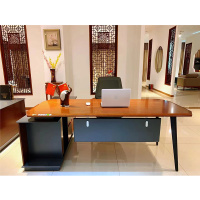 匡大办公桌1.6米油漆班台桌轻奢风转角办公桌HM21-B1600