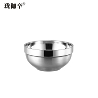 珑伽辛 304不锈钢铂金碗 12cm/个