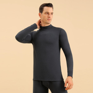 5A新款石墨烯半高领保暖内衣套装男士秋冬打底衫高领秋衣秋裤
